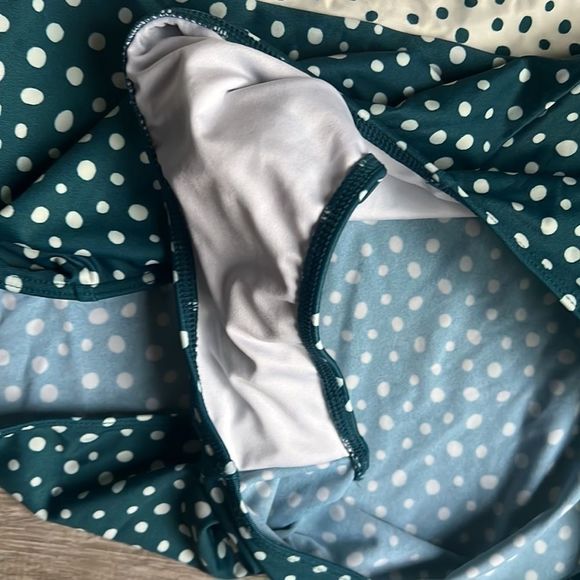 Summersalt Polka Dot One Piece Swimsuit - Green and White - Picture 7 of 10